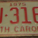 1975 AJ 3167 North Carolina license plate