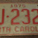 1975 AJ 2325 North Carolina license plate