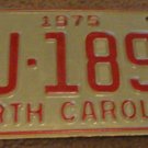 1975 AJ 1898 North Carolina license plate