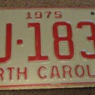 1975 AJ 1834 North Carolina license plate