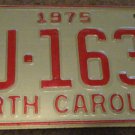 1975 AJ 1638 North Carolina license plate