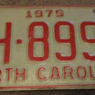 1975 AH 8991 North Carolina license plate