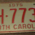 1975 AH 7735 North Carolina license plate