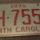1975 AH 7552 North Carolina license plate