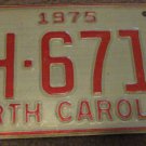 1975 AH 6718 North Carolina license plate