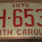 1975 AH 6538 North Carolina license plate