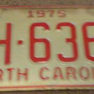 1975 AH 6369 North Carolina license plate
