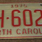 1975 AH 6020 North Carolina license plate