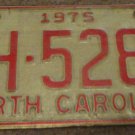 1975 AH 5289 North Carolina license plate