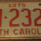 1975 AH 2324 North Carolina license plate