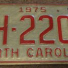 1975 AH 2204 North Carolina license plate