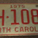 1975 AH 1089 North Carolina license plate