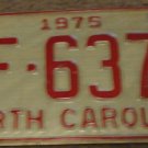 1975 AF 6371 North Carolina license plate