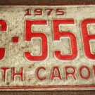 1975 AC 5567 North Carolina license plate