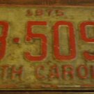 1975 AB 5096 North Carolina license plate