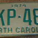 1974 HKP 488 North Carolina license plate