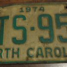 1974 FTS 959 North Carolina license plate