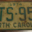 1974 FTS 958 North Carolina license plate