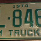 NOS 1974 FL 8465 North Carolina farm truck license plate new old stock