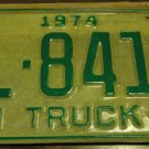 NOS 1974 FL 8416 North Carolina farm truck license plate new old stock