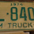 NOS 1974 FL 8408 North Carolina farm truck license plate new old stock