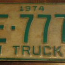 1974 FE 7770 North Carolina farm truck license plate
