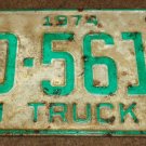 1974 FD 5611 North Carolina farm truck license plate