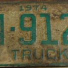 1974 FA 9120 North Carolina farm truck license plate