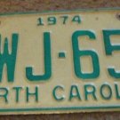 1974 EWJ 659 North Carolina license plate