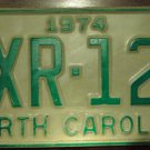 1974 DXR 125 North Carolina license plate