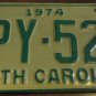 1974 DPY 521 North Carolina license plate
