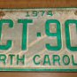 1974 DCT 901 North Carolina license plate