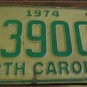 1974 D 39007 North Carolina license plate