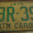 1974 CBR 390 North Carolina license plate
