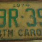 1974 CBR 390 North Carolina license plate