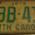 1974 CBB 414 North Carolina license plate