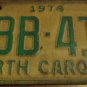 1974 CBB 414 North Carolina license plate