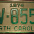 1974 BV 8551 North Carolina license plate