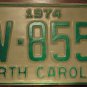 1974 BV 8551 North Carolina license plate