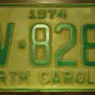 1974 BV 8288 North Carolina license plate