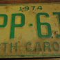 1974 BPP 616 North Carolina license plate