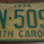 1974 BN 5097 North Carolina license plate