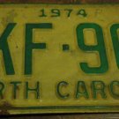 1974 BKF 961 North Carolina license plate
