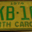 1974 BKB 162 North Carolina license plate