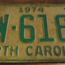 1974 AW 6184 North Carolina license plate
