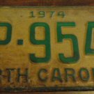 1974 AP 9543 North Carolina license plate