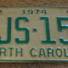1974 AJS 156 North Carolina license plate