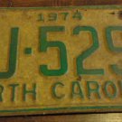 1974 AJ 5296 North Carolina license plate