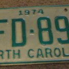 1974 AFD 891 North Carolina license plate