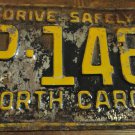 1961 BP 1484 North Carolina license plate